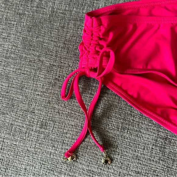 Women's Live In Color Side Tie Swim Bottom Color: Magenta - Picture 8 of 9